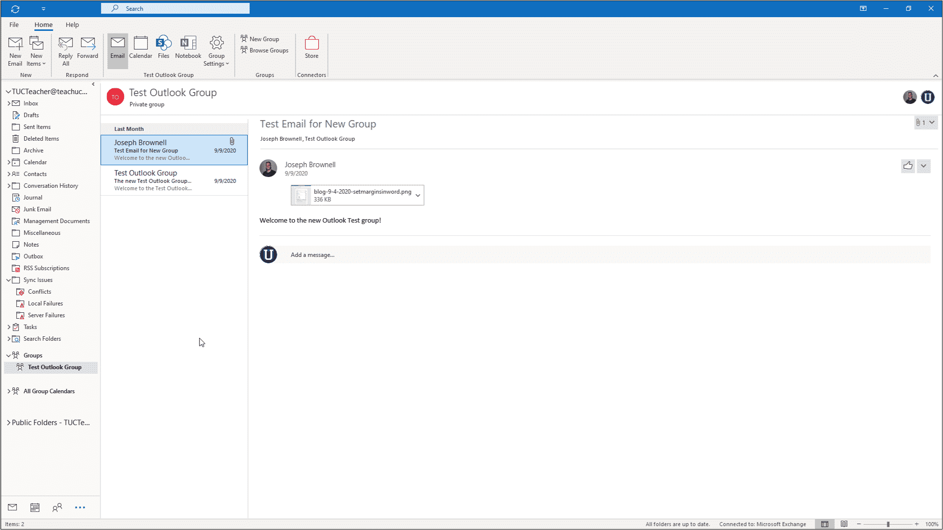 can i make an email group in outlook for mac